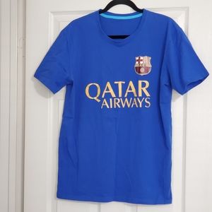 FCB Qatar Airways Pedro #7 short sleeve blue shirt SZ.XXL